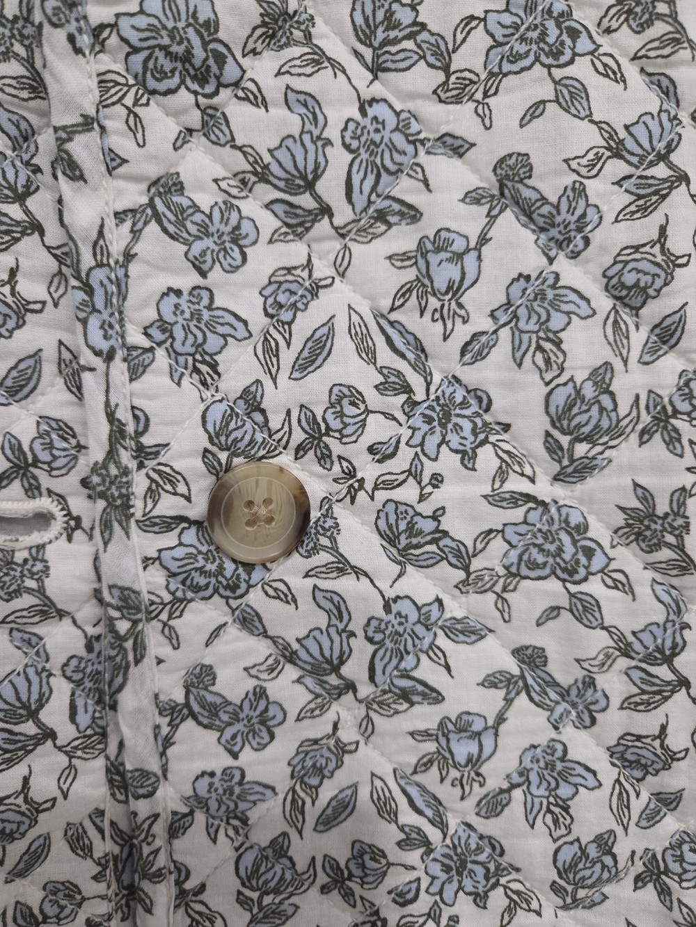 Style & Co. Quilted Floral Jacket in Light Green and White Size Medium NWT - Picture 6 of 10